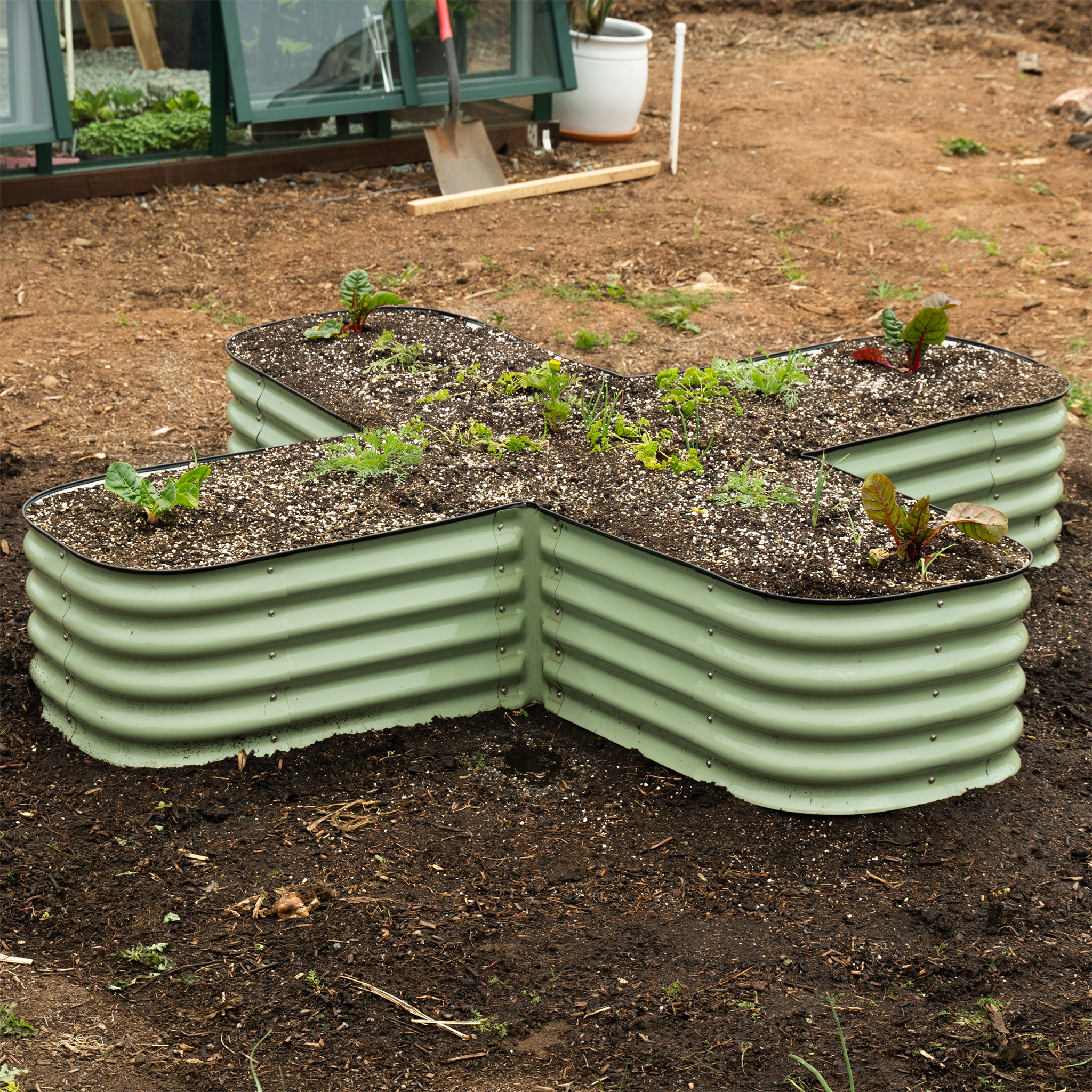 Rotational 6-in-1 Metal Raised Garden Bed  C Durable, Modular Design for Versatile Gardening