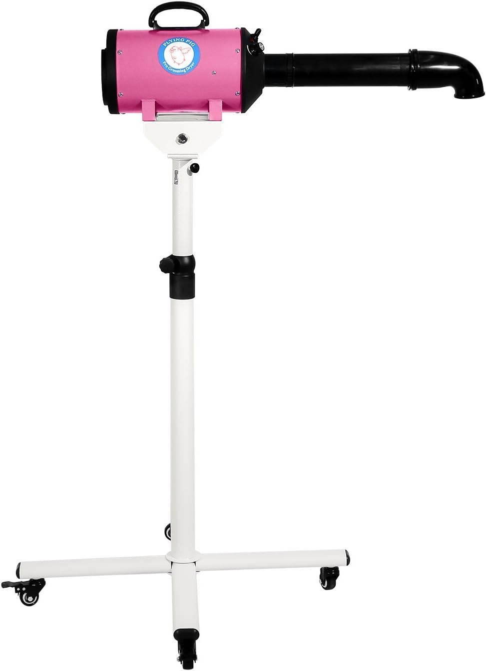 Flying Pig High Velocity Dog Pet Stand Grooming Dryer w/Variable Air Speed & Heat (Purple)