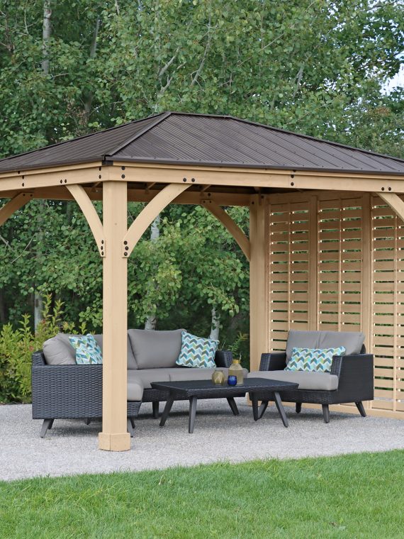 Yardistry  C 10 ft. Meridian Cedar Privacy Wall