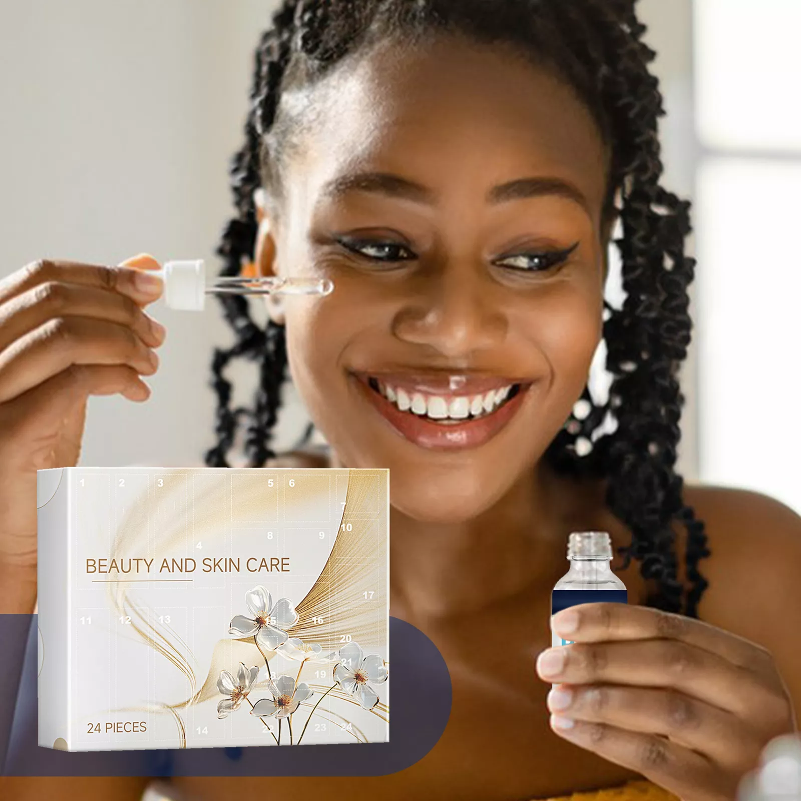 Skincare Advent Calendar, 24 Days Countdown Calendar Skincare Products Set Gift