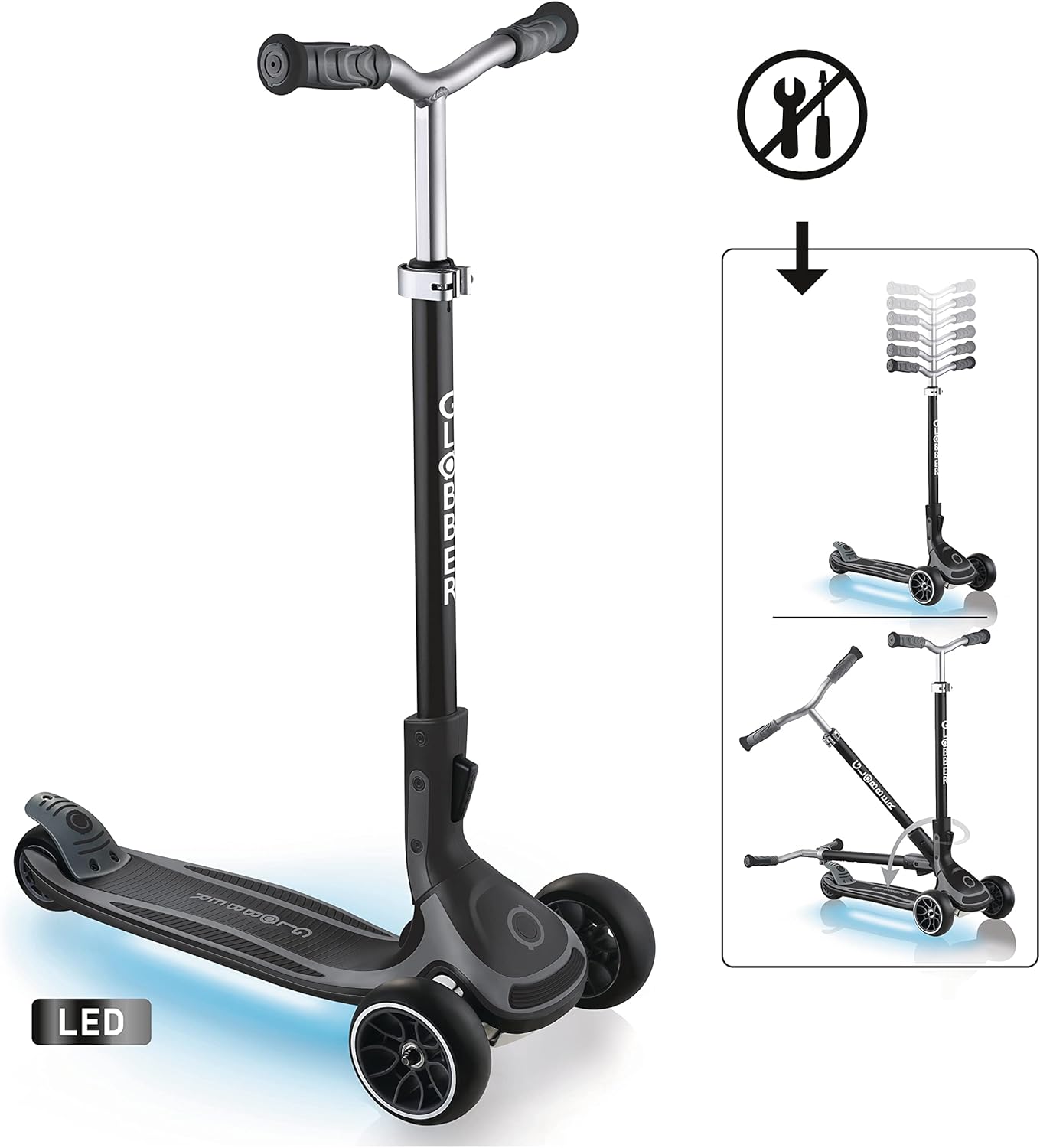 Scooter | 3-Wheel Kick Scooter for Adults & Kids 5+ | Foldable Kick Scooter with Safe, Non-Slip Deck & Premium Brakes