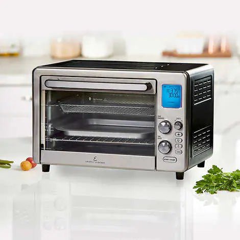 Emeril Lagasse Power Air Fryer 360XL Convection Ovens Replaces a Hot Air Fryer Oven, Toaster Oven, Rotisserie, Bake, Broil, Slow Cook, Pizza, Dehydrator More. Emeril Cookbook. Stainless Steel. (MAX 15.6�� 19.7�� x 13��)
