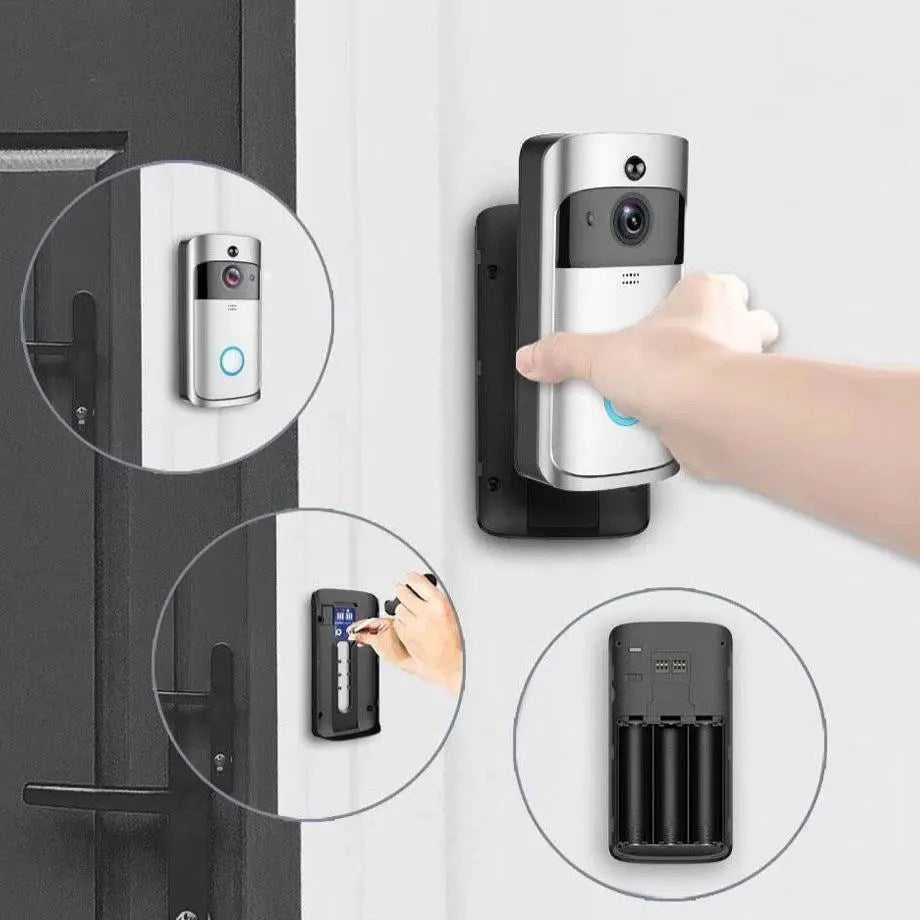 SupabellTM Smart Camera Doorbell  C Wireless, Two-Way Audio, Night Vision, Motion Detection, Wi-Fi Connected, Durable Build