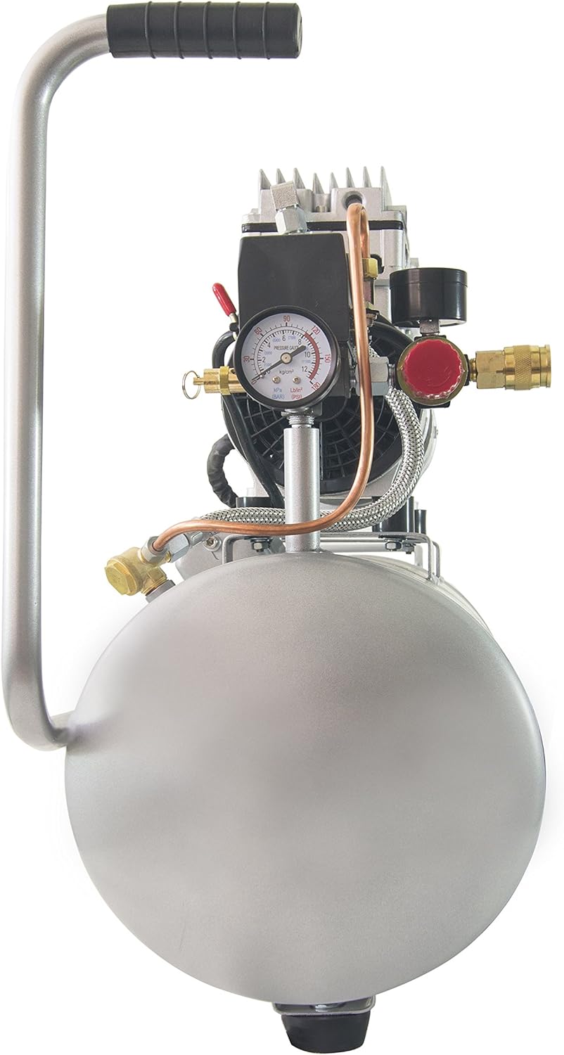 8010 Steel Tank Air Compressor | Ultra Quiet, Oil-Free, 1.0 hp, 8 gal