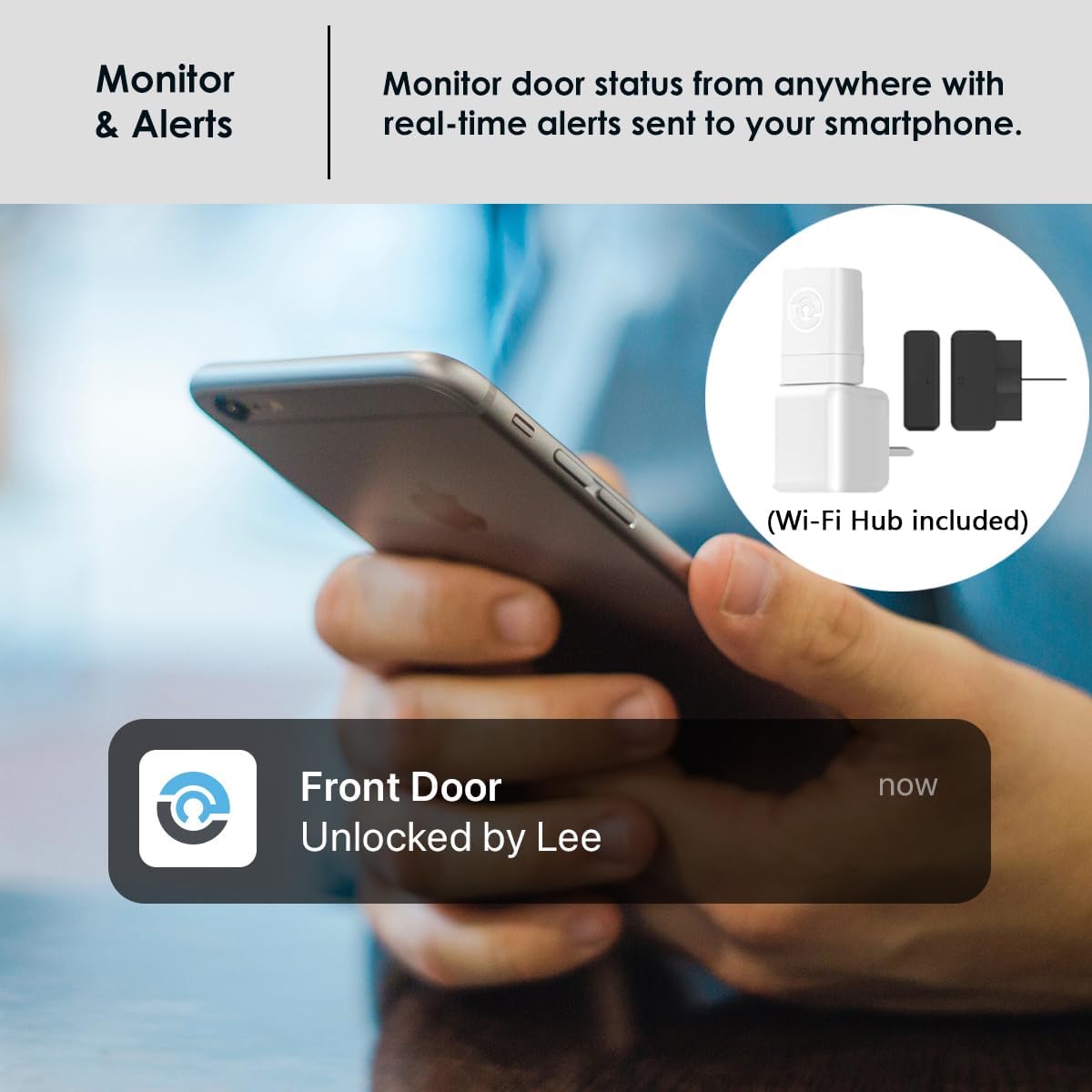 Lockly Smart Door Lock  C Keyless Entry with Biometric Fingerprint, Voice Control, Matte Black, Latch Edition, Wi-Fi & Bluetooth Enabled