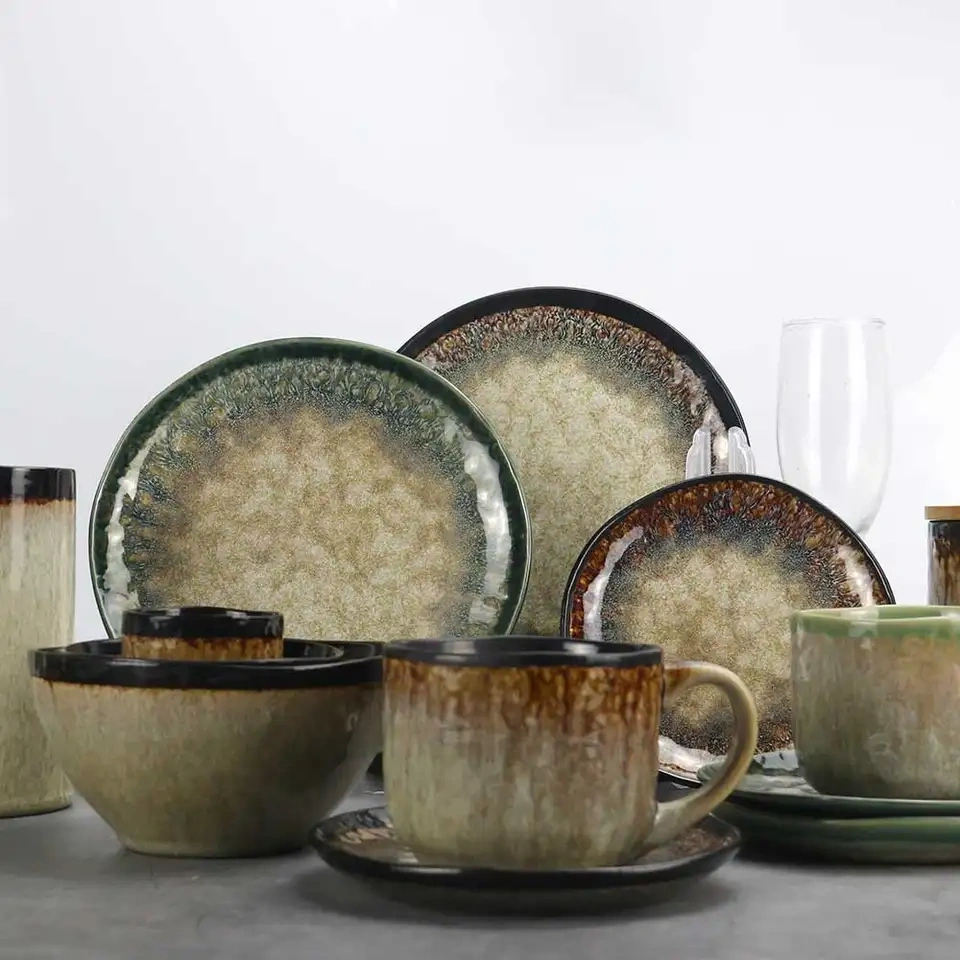 Deluxe 58-Piece Ceramic Tableware Set  C Premium Quality Dinnerware Collection