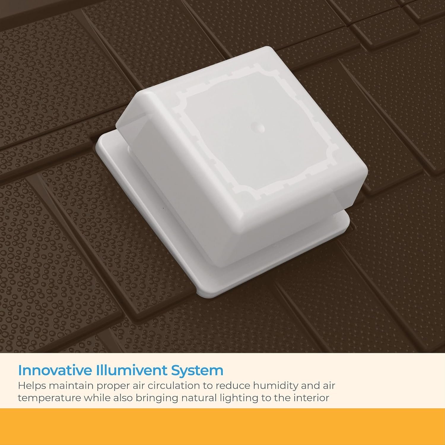 Suncast Vista 7��7 Storage Shed with Multi-Wall Resin Panels, 4 Skylights, IllumiVent System, and Pad-Lockable Doors, 84��� D x 84��� W x 98��� H, Made in The USA