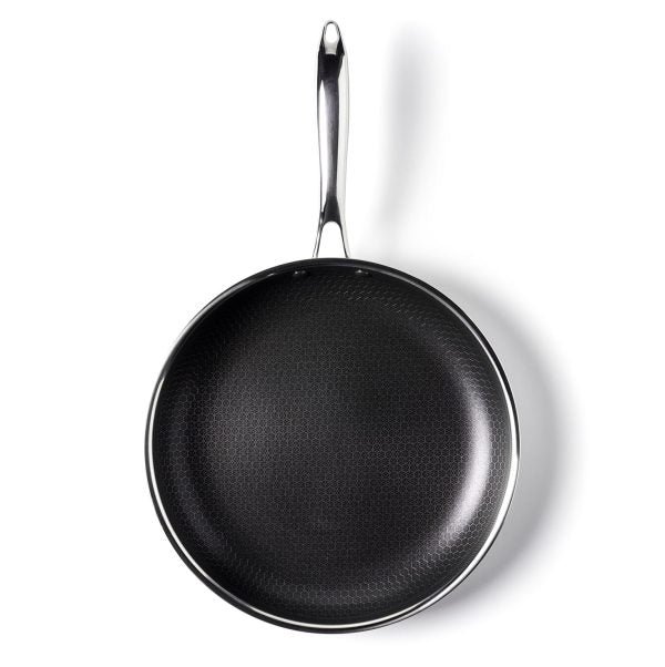 HexClad Hybrid Nonstick 6-Piece Fry Pan Set, 8, 10 and 12-Inch Frying Pans with Tempered Glass Lids