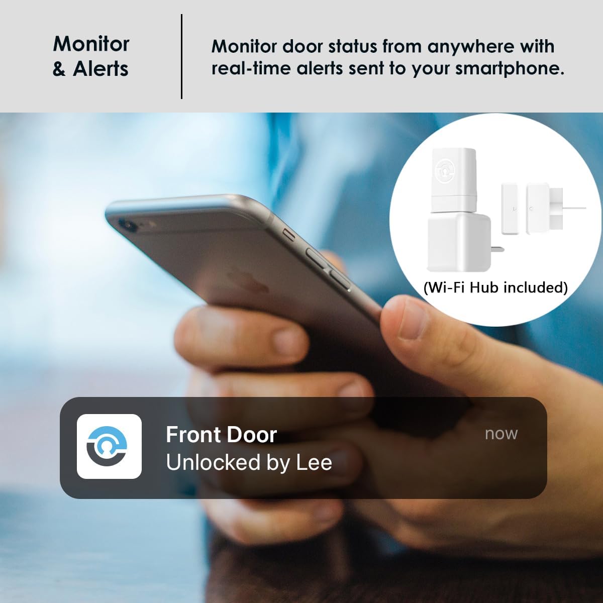 Lockly Smart Door Lock  C Keyless Entry with Biometric Fingerprint, Voice Control, Matte Black, Latch Edition, Wi-Fi & Bluetooth Enabled