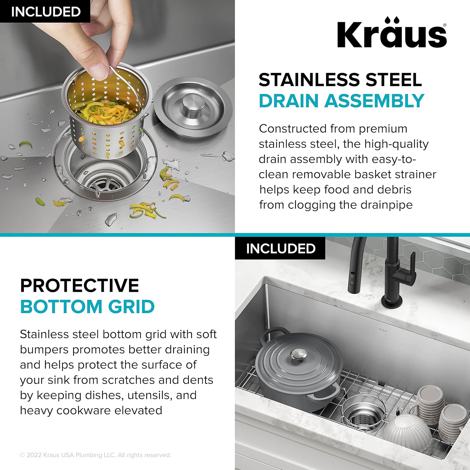 KHU100-32 Standart PRO 16 Gauge Undermount Single Bowl Stainless Steel Kitchen Sink, 32 Inch