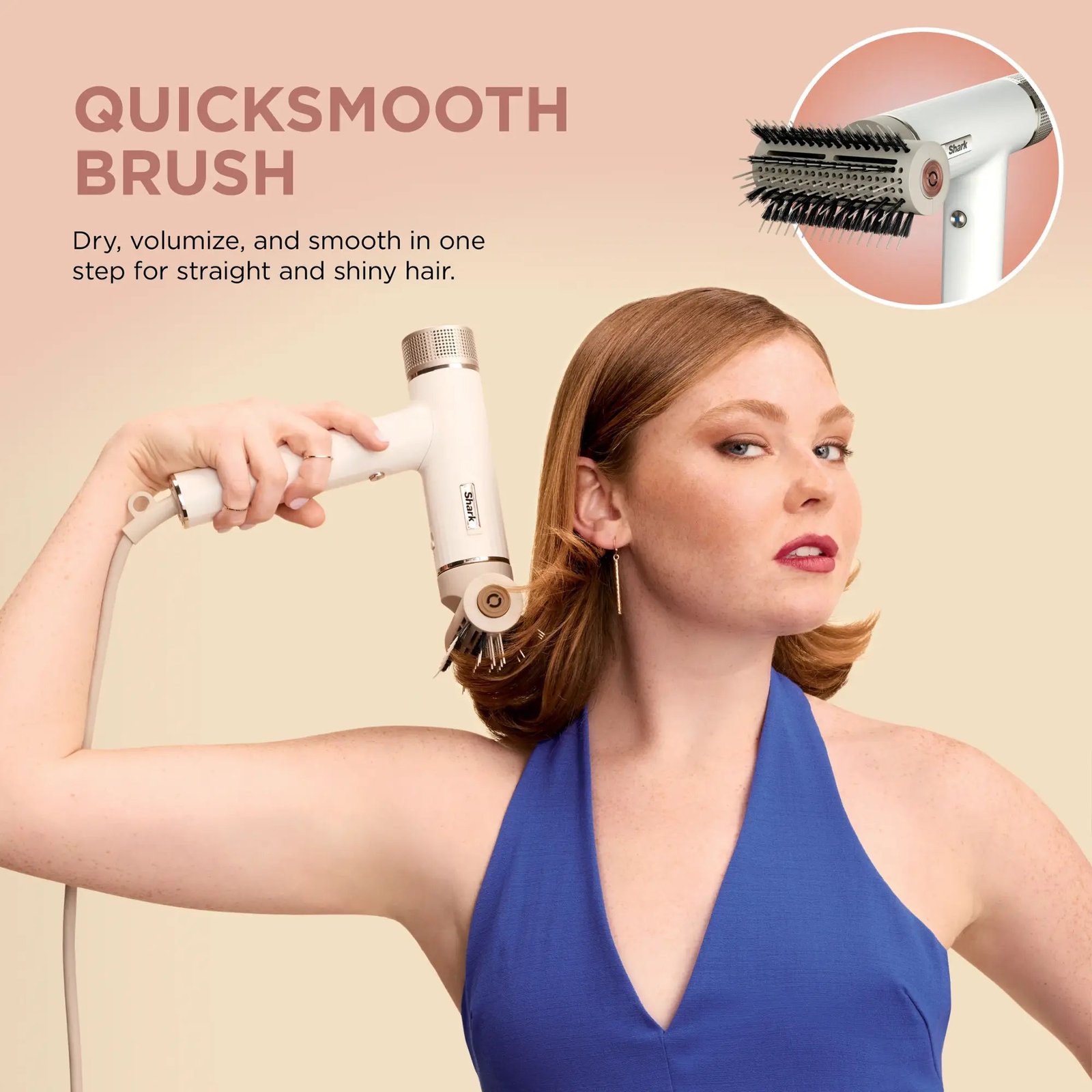 Shark SpeedStyle RapidGloss Finisher and High-Velocity Dryer Silk Straight Wavy