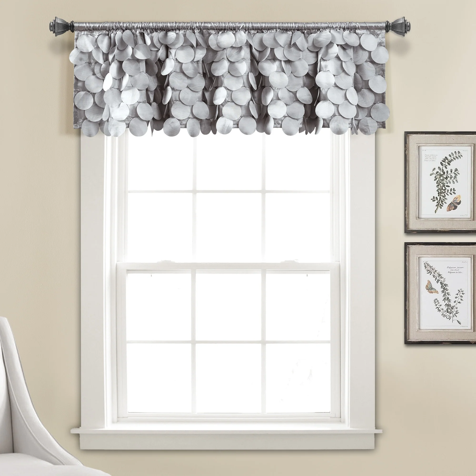 Lush Decor Gigi Delicate Textured Window Valance
