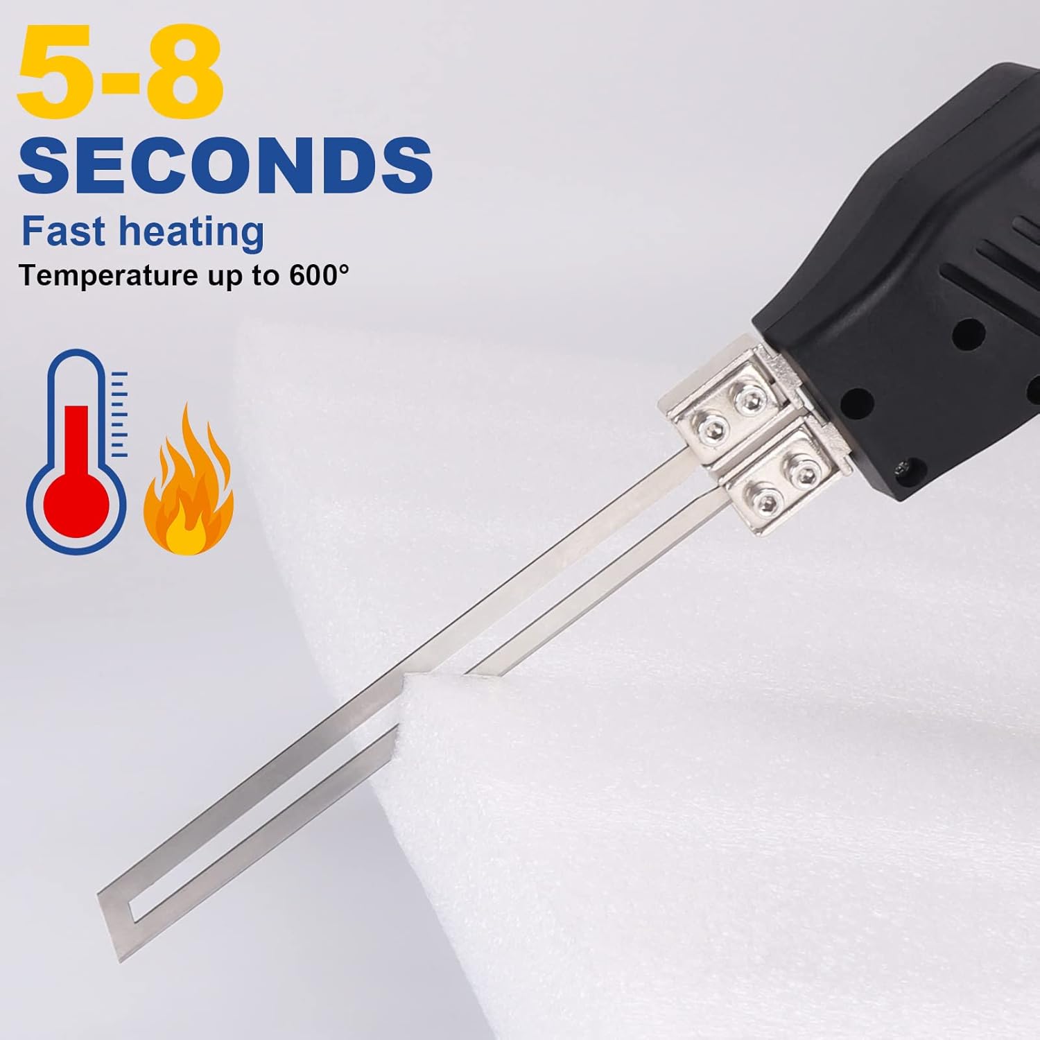 K2NSB 200W Electric Foam Cutter with Slotting, Air-Cooled Hot Knife for Styrofoam, EPP, EPS, XPS, EPE, KT Board  C 4 Blades Included