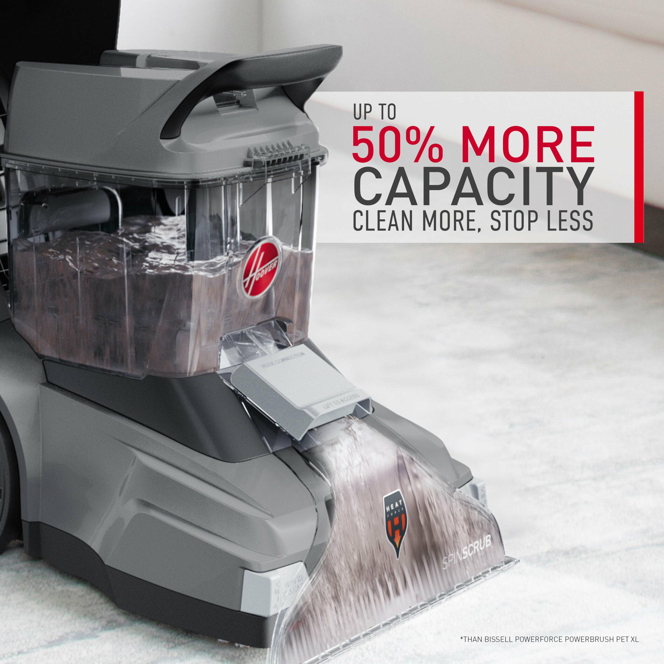 Hoover PowerScrub XL Upright Carpet Cleaner FH68010 with SpinScrub Brushes and HeatForce Technology