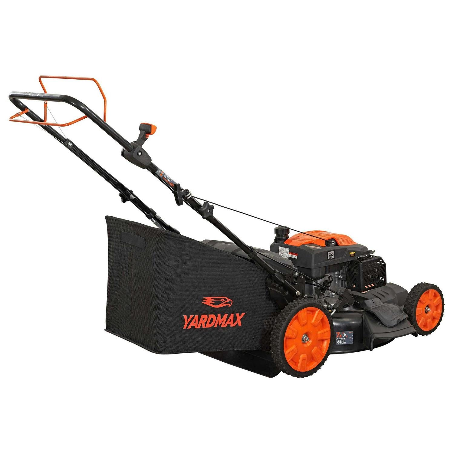 YG2860 22��� 201cc 3-in-1 Gas Self-Propelled Lawn Mower with CVT and High Wheels