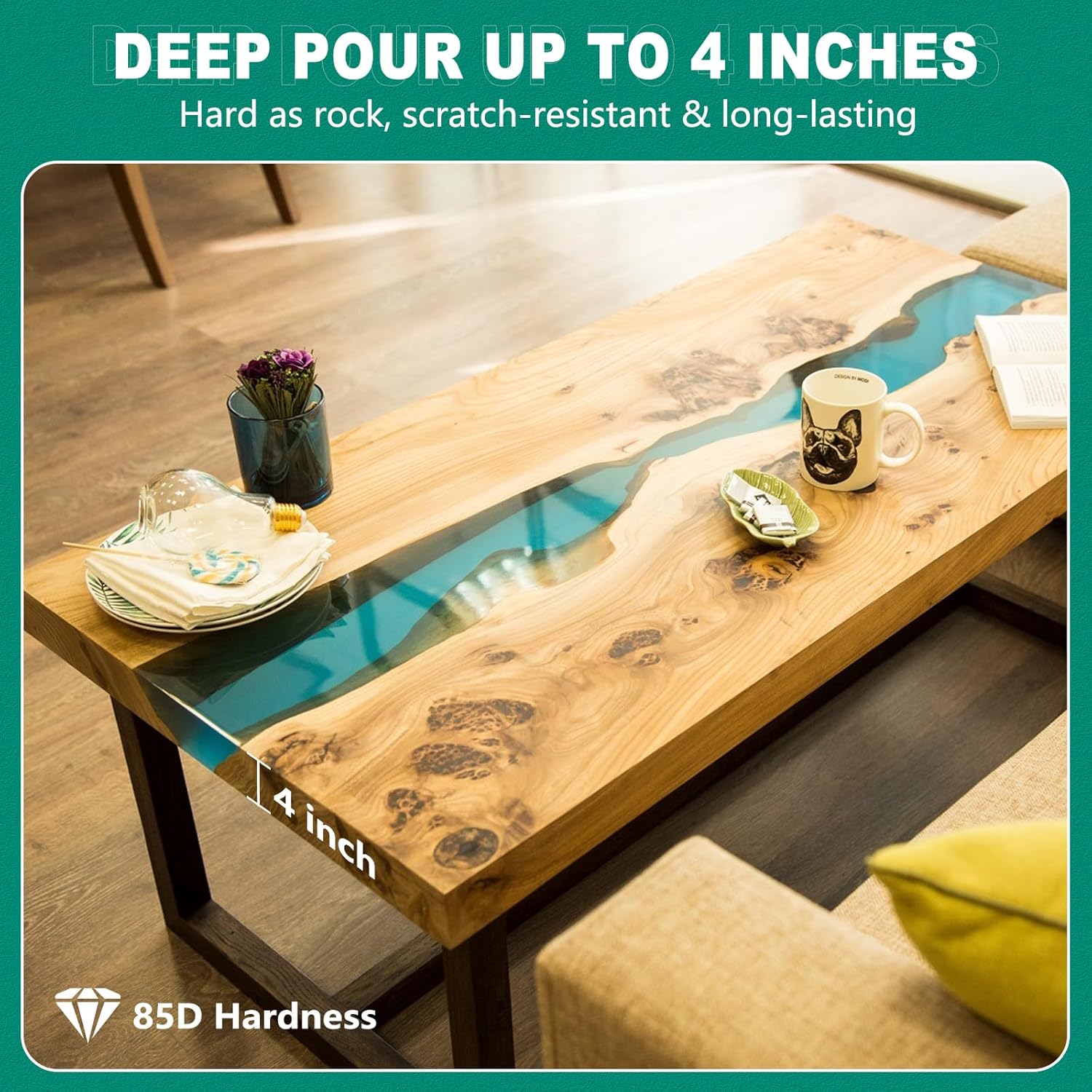 Deep Pour Epoxy Resin, Epoxy Resin Kit for 2-4