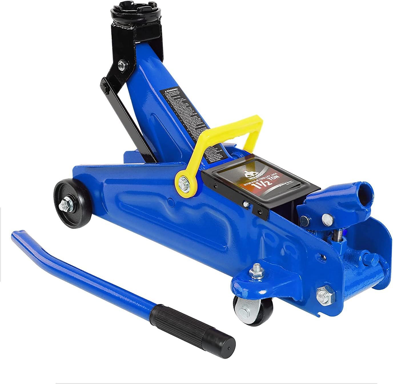 Aluminum and Steel Car Jack, 3 Ton (6,600 LBs) Hydraulic Floor Jack with Dual Piston Quick Lift Pump, Lifting Range 3-15/16