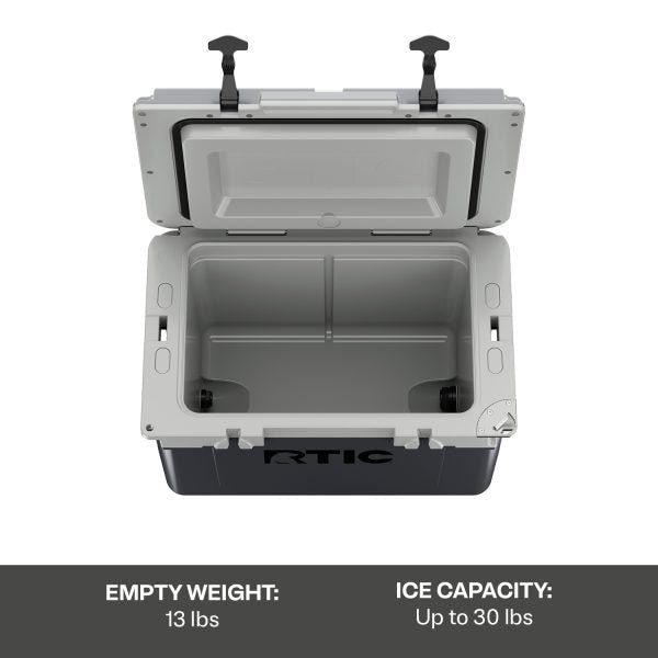 32 QT Ultra-Light Hard-Sided Ice Chest Cooler, Dark Grey And Cool Grey, Fits 48 Cans