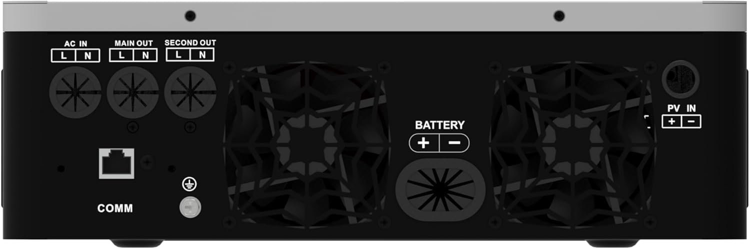 Xijia 3600W Hybrid Pure Sine Wave Power Inverter with 120A MPPT Solar Charger .dc 24V to ac 110v 60HZ Solar Converter for Home,Car &Cabin (DC24V(Range20V-30V) 3600VA)