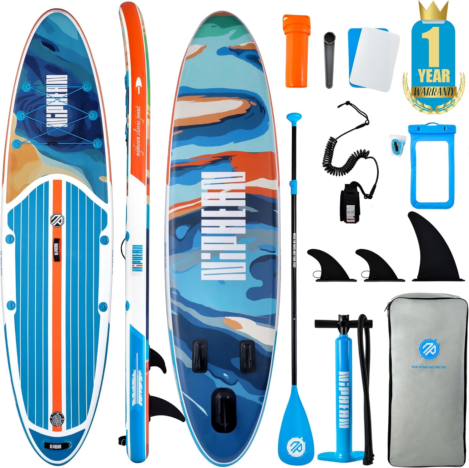 Stand Up Paddle Board with SUP Accessories, Anti-Slip EVA Deck, 10 ?�� ?Inflatable Paddle Boards for Adults & Youth of All Skill Levels