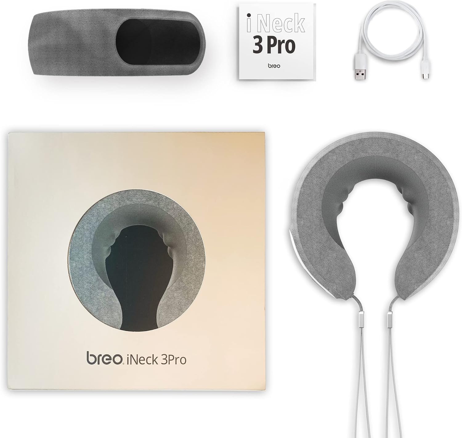 Breo iNeck 3Pro Shiatsu Electric Neck Massager with Heat, App Control, Lightweight, Ideal for Travel & Home Relaxation