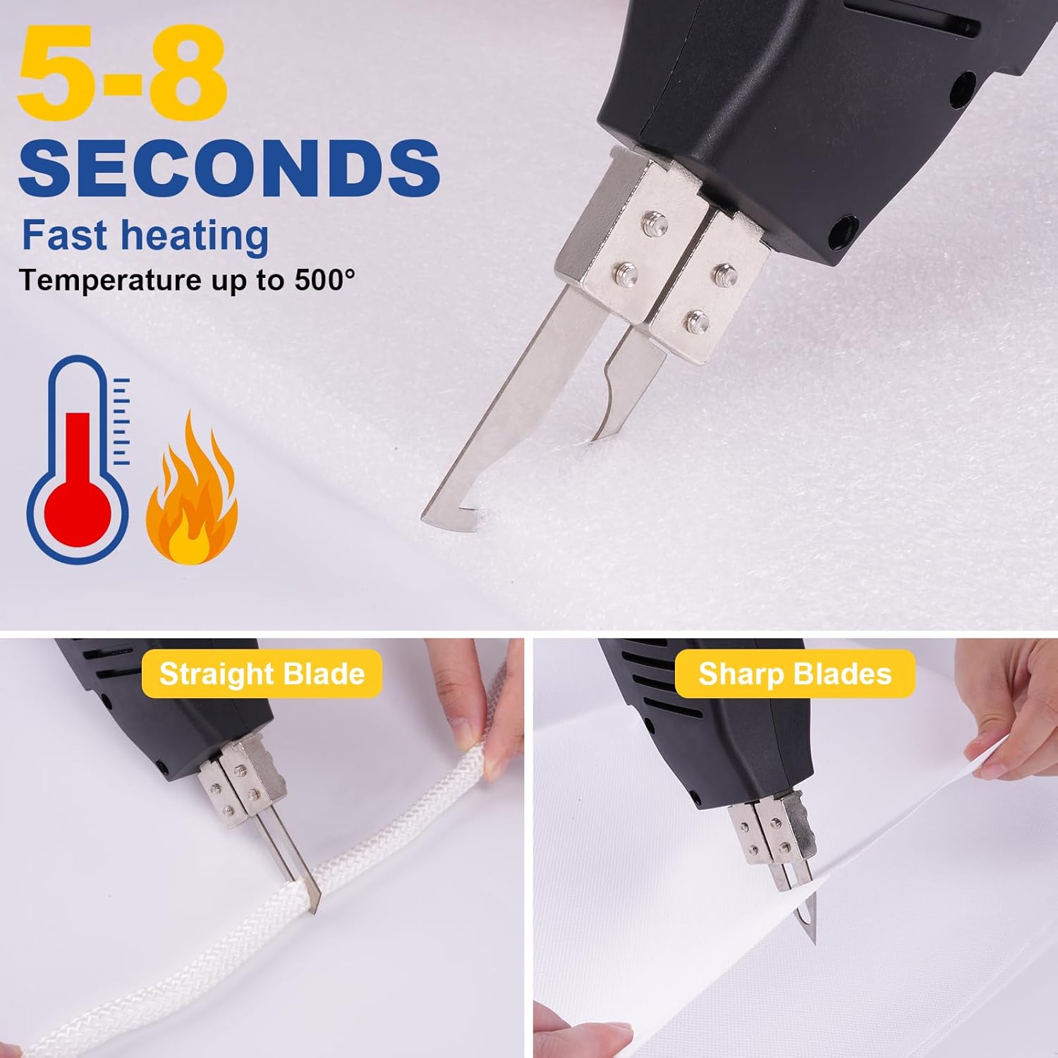 K2NSB 200W Electric Foam Cutter with Slotting, Air-Cooled Hot Knife for Styrofoam, EPP, EPS, XPS, EPE, KT Board  C 4 Blades Included