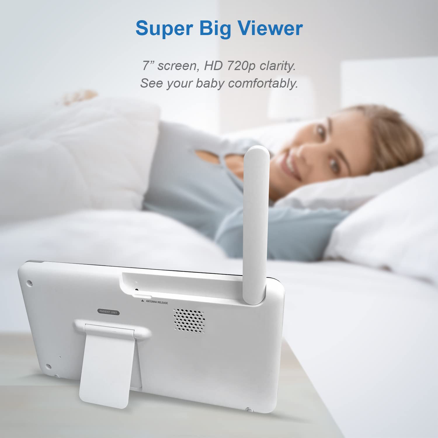 VTech RM7764-2HD Smart Baby Monitor with 1080p FHD, Night Vision, Temperature Sensor, 360   Pan & Tilt, Two-Way Talk