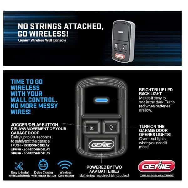 6172H-B Signature Series Ultra-Quiet Wall Mount Smart Garage Door Opener with Battery Backup, Wi-Fi, Wireless Wall Console