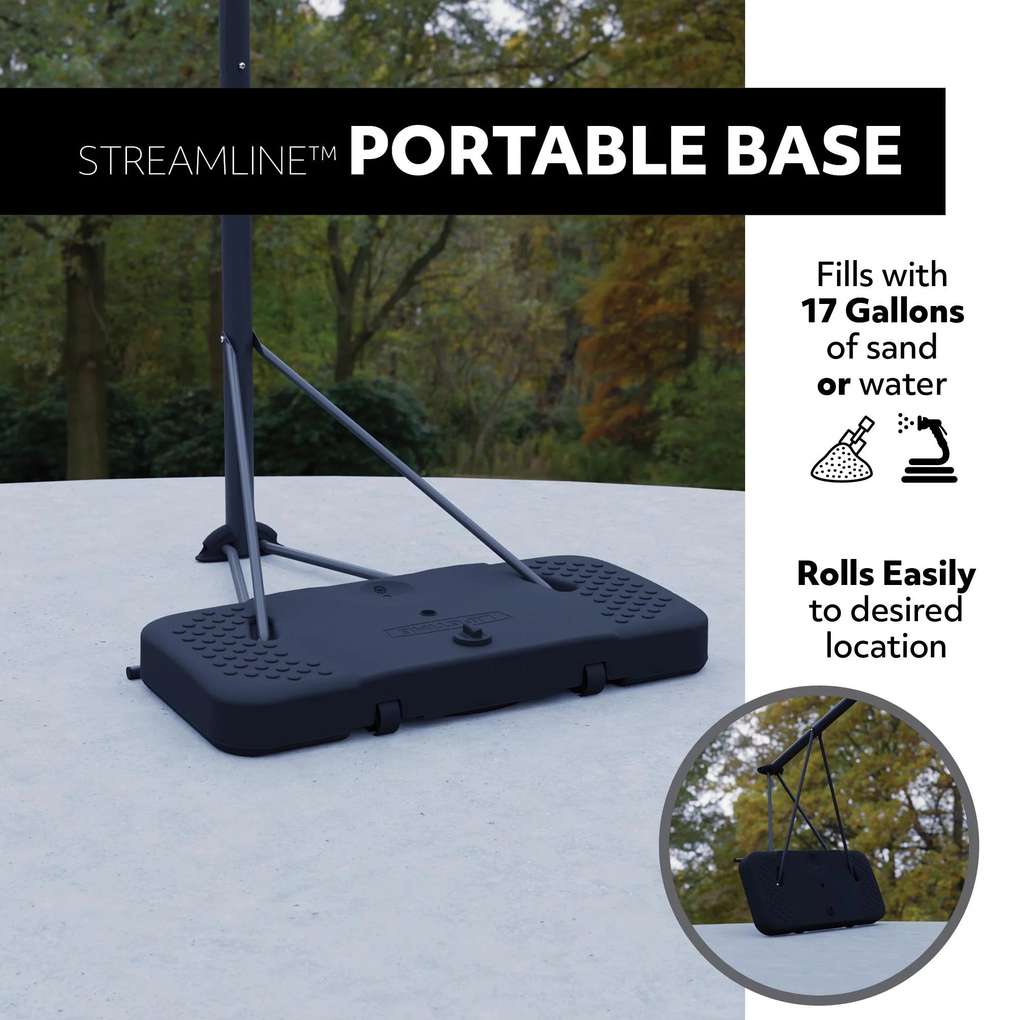 Lifetime Adjustable Portable Basketball Hoop 44-inch Polycarbonate - 90114