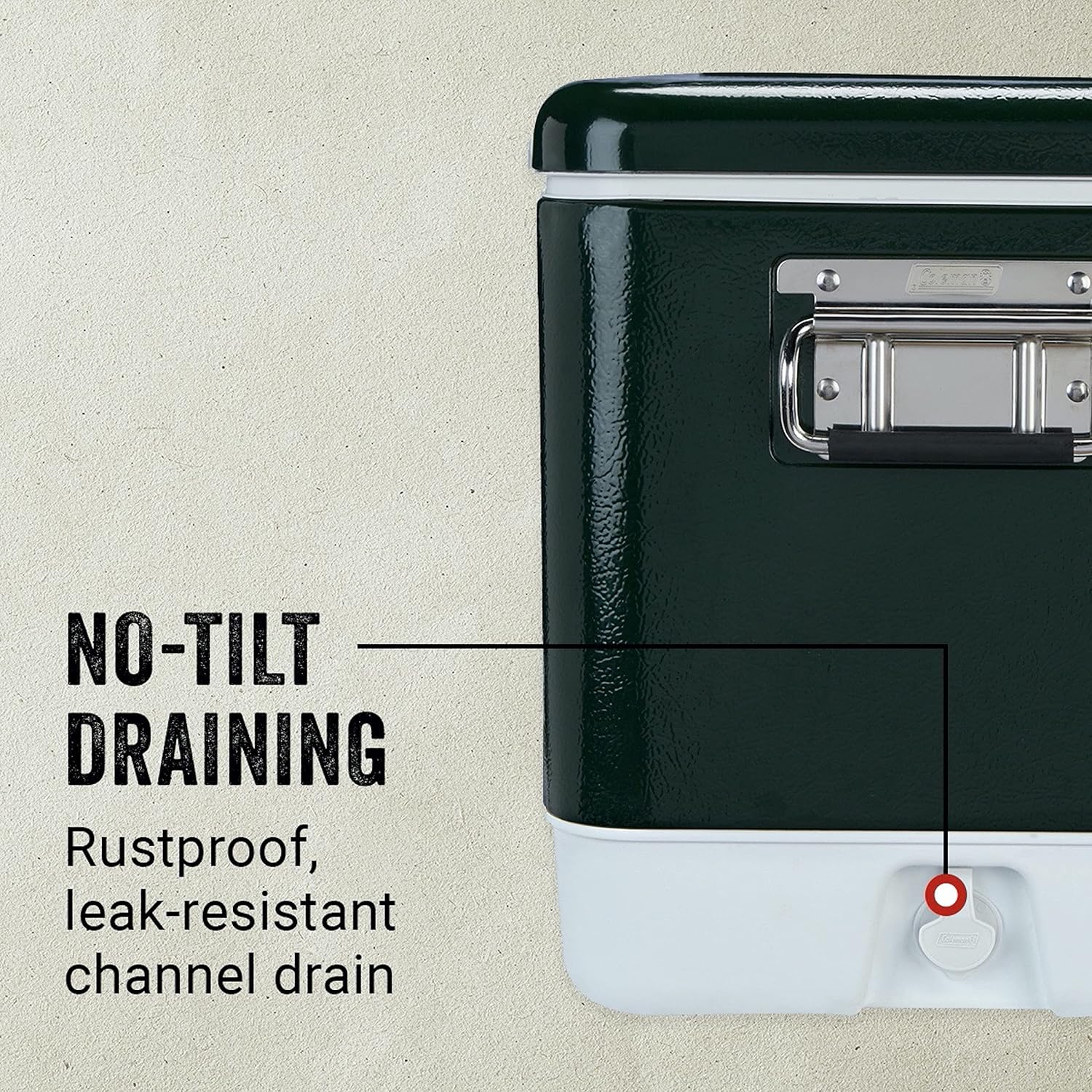 Cooler | Steel-Belted Cooler Keeps Ice Up to 4 Days | 54-Quart Cooler for Camping, BBQs, Tailgating & Outdoor Activities