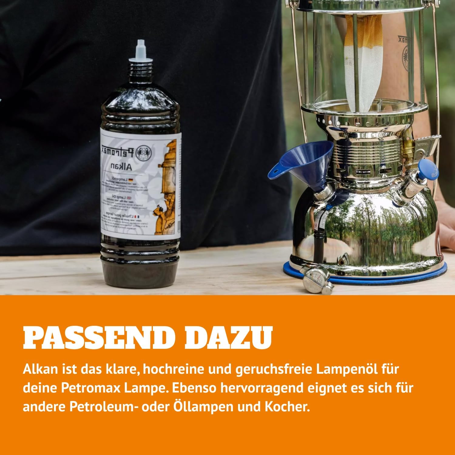 HK500 Pressurized Lantern, 500 Candlepower with 1 Quart Kerosene Tank for Home, Camping or Emergency Lighting, Hand Assembled High Pressure 400 Watt Lamp, Polished Brass