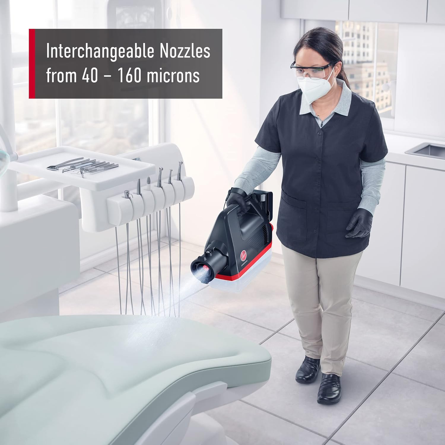 Commercial 20V 1/2 Gallon Cordless Electrostatic Sprayer Portable Machine, Cordless CH90100, Black