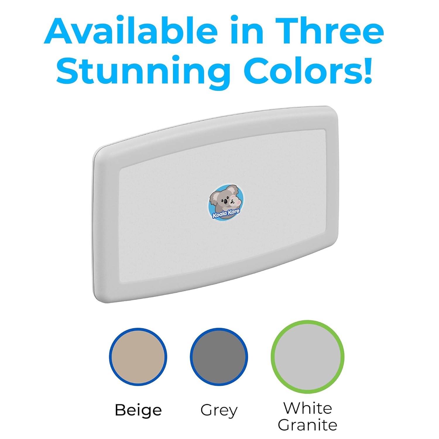 Koala Kare Horizontal Baby Changing Station, Cream, Extra-Wide Surface, Safety Belts, Microban Protection