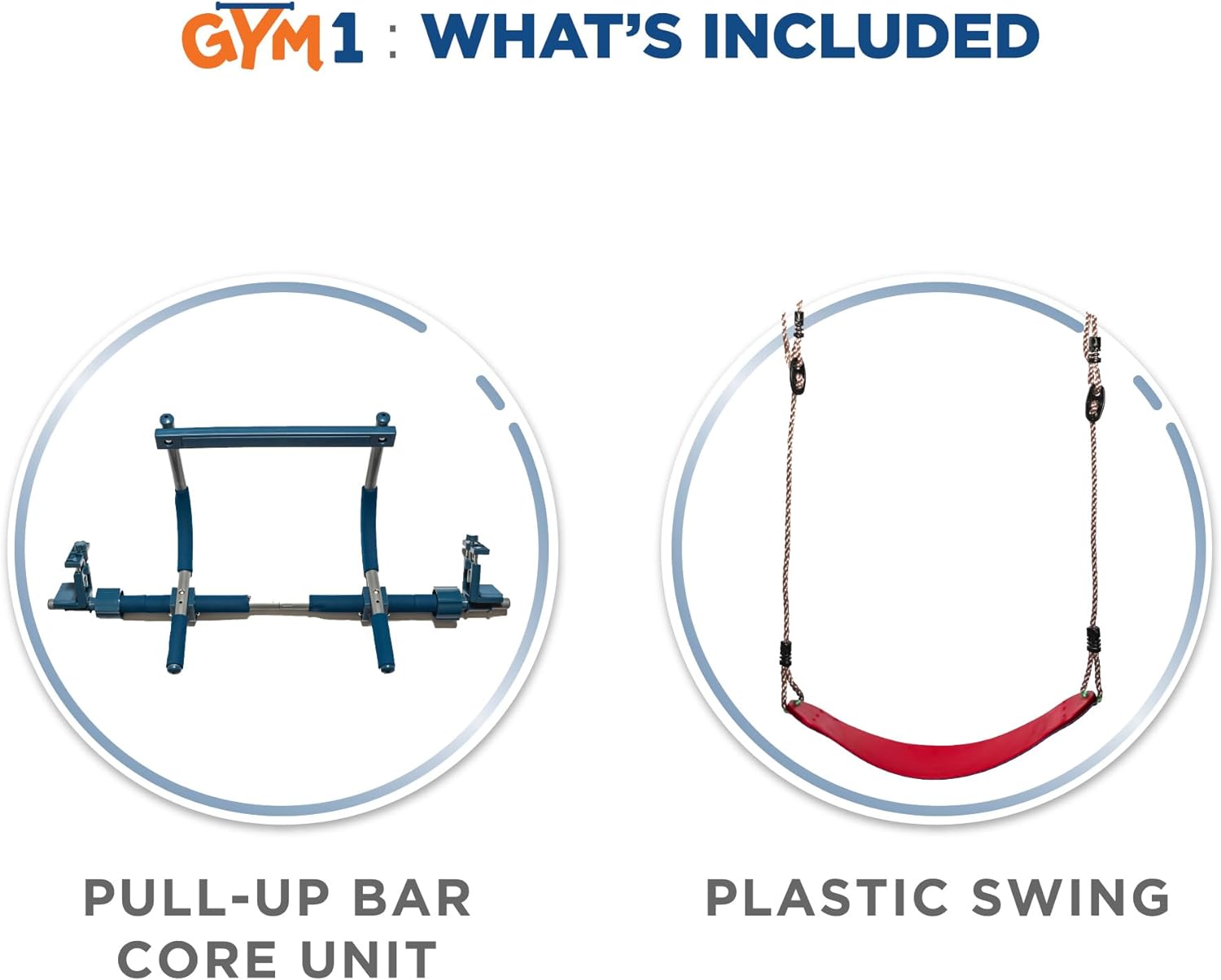 PIPG Indoor Doorway Gym for Kids & Adults  C Blue, Alloy Steel, Includes Pull-Up Bar, Rings, Trapeze, Ladder, Rope, Sensory Swing, 300 lbs Capacity