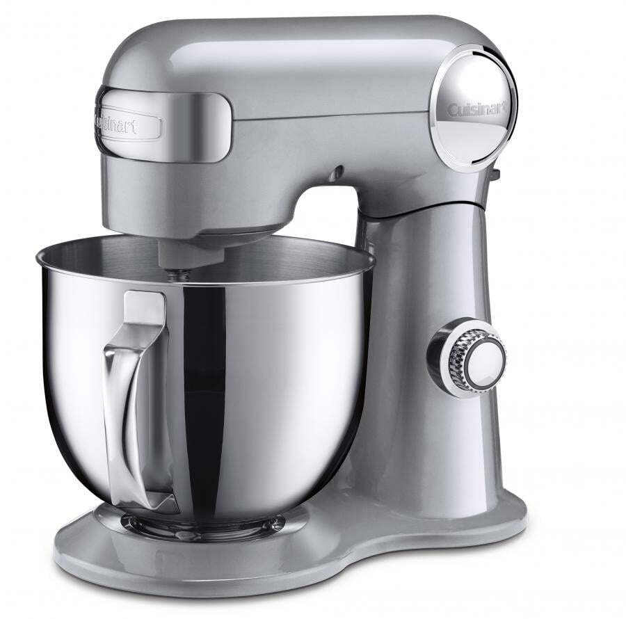Brushed Chrome Stand Mixer 5.5-Quart, 500W Motor, 12 Speeds, Tilt-Head, Includes Accessories