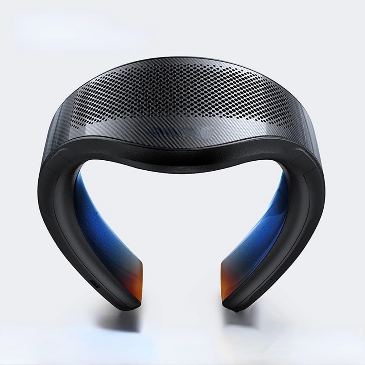 Portable Cooling Fan Neck Air Conditioner Cooling Version Neck Fan Full-body Cooling Portable Fan AI Temp Control Wearable Cooler(White)