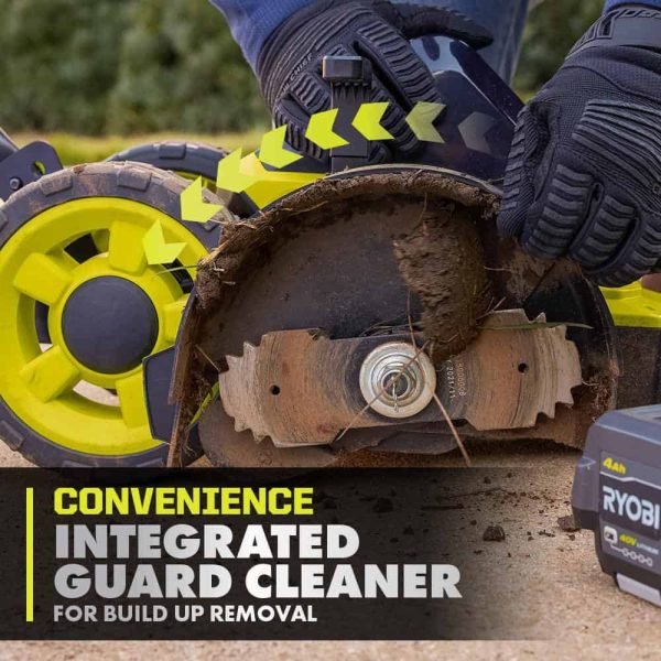 RY40760-AC 40V HP Brushless 9 in. Edger w/ Extra Edger Blade, 4.0 Ah Battery and Charger