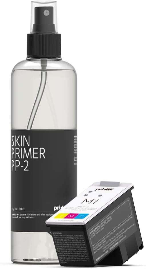 Prinker S Temporary Tattoo Device with Black Ink, Water-Resistant, Compatible with iOS & Android, Includes Battery & Charger