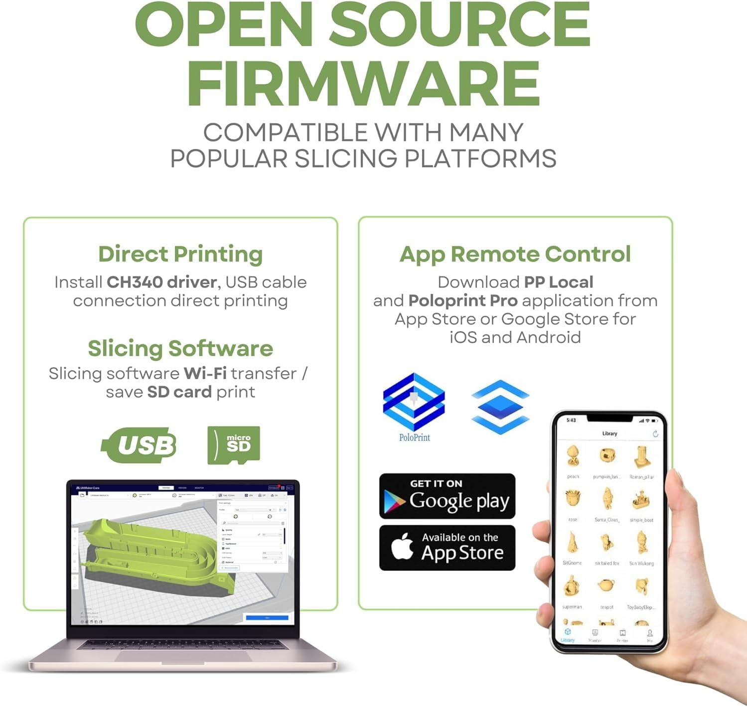 Assembled Mini 3D Printer for Kids and Beginners - Complete Starter Kit with Auto Leveling 3D Printing Machine, 10M PLA Filament, and SD Card - WiFi 3D Home Printer for MAC, Windows, and Linux