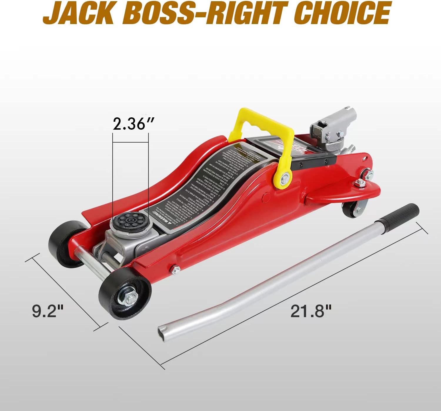 Red Aluminum & Steel 3 Ton Hydraulic Floor Jack with Quick Lift Pump