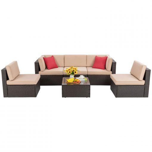 g Brown 6 Piece Small Patio Set