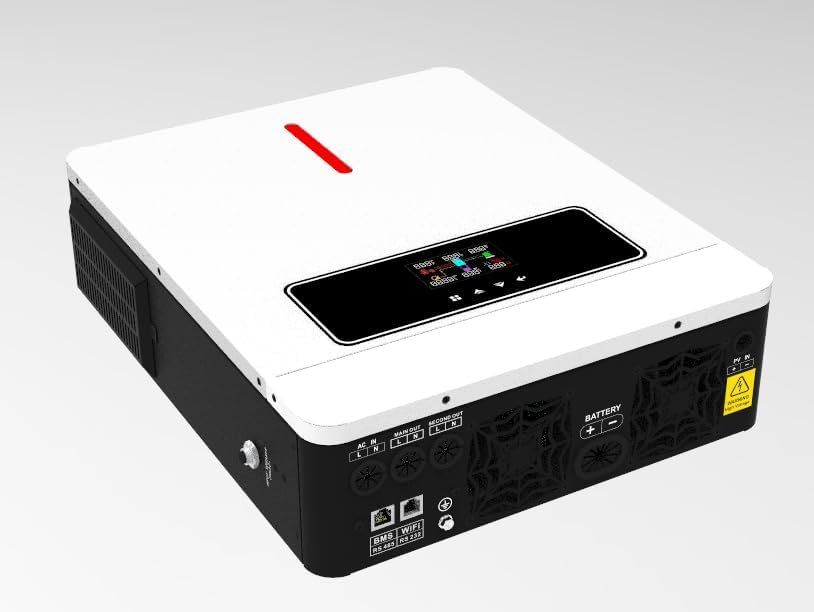 Xijia 3600W Hybrid Pure Sine Wave Power Inverter with 120A MPPT Solar Charger .dc 24V to ac 110v 60HZ Solar Converter for Home,Car &Cabin (DC24V(Range20V-30V) 3600VA)