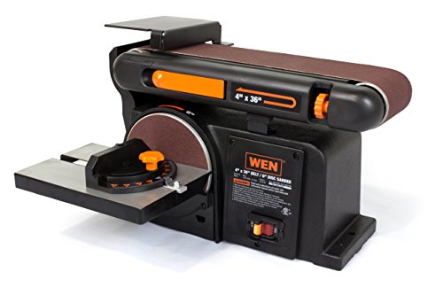 WEN 6502T Belt Sander, 4.3 Amp, 4  36 Inch Belt & 6  6 Inch Disc, Cast Iron Base, 3600 RPM