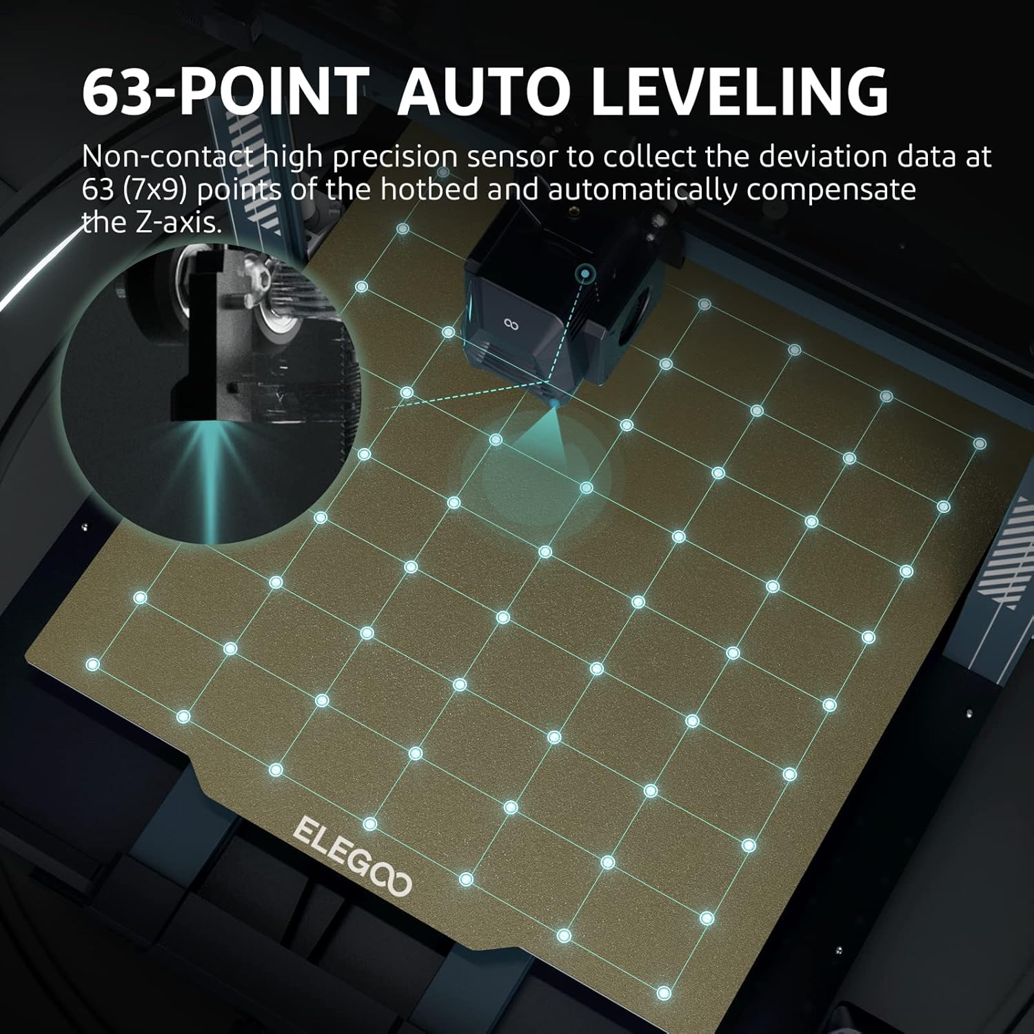 Neptune 4 Pro 3D Printer, 500mm/s High Speed FDM Printer with Klipper Firmware, Auto Leveling, Segmented Heatbed and All-Metal Guide Rails, 8.85x8.85x10.43 Inch Printing Size