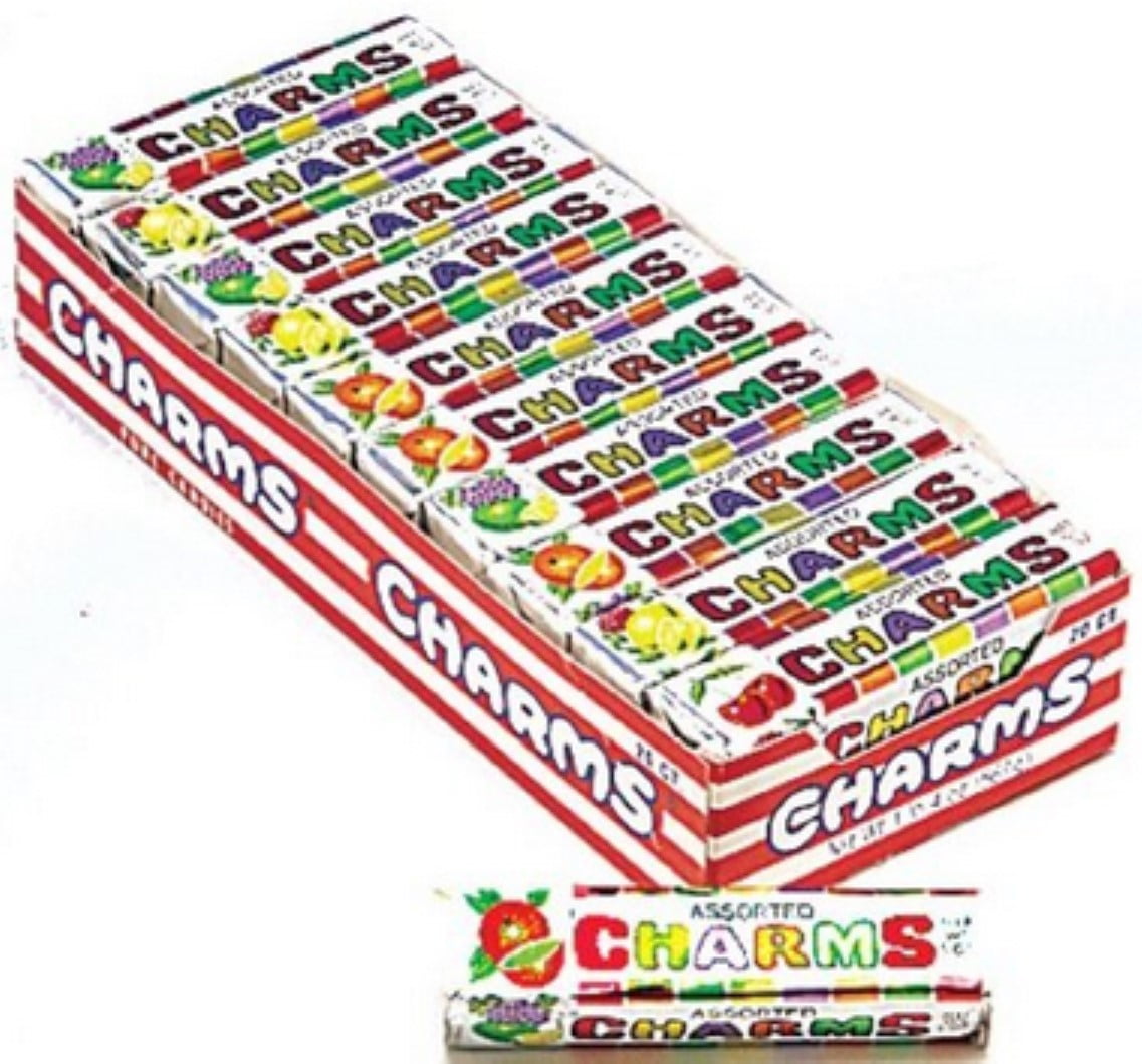 Charms Squares Assorted Fruit Flavor Candy, 20 Packs, 1 oz Each, Peanut & Gluten Free