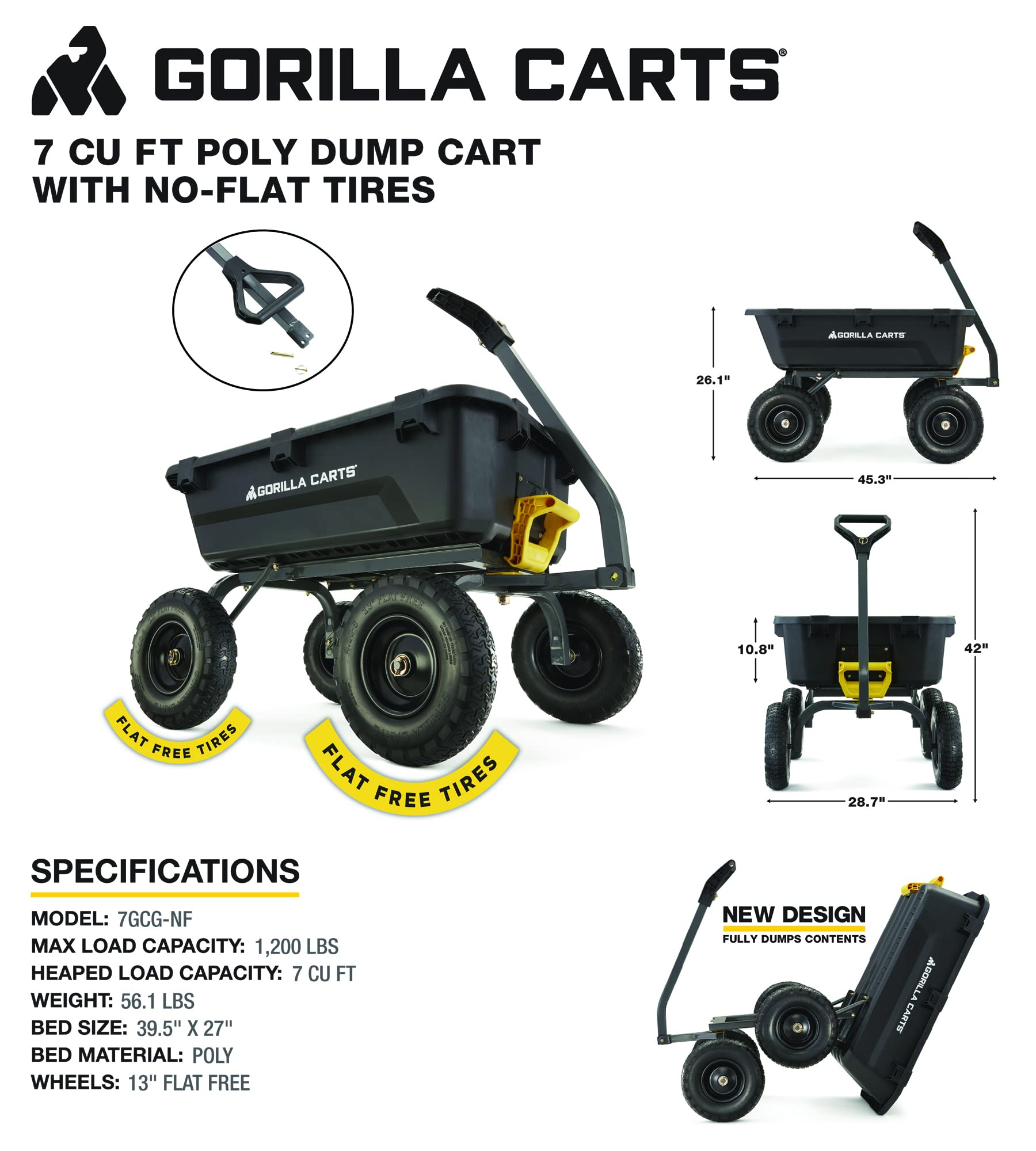 Gorilla Carts Heavy Duty No Flat Tires