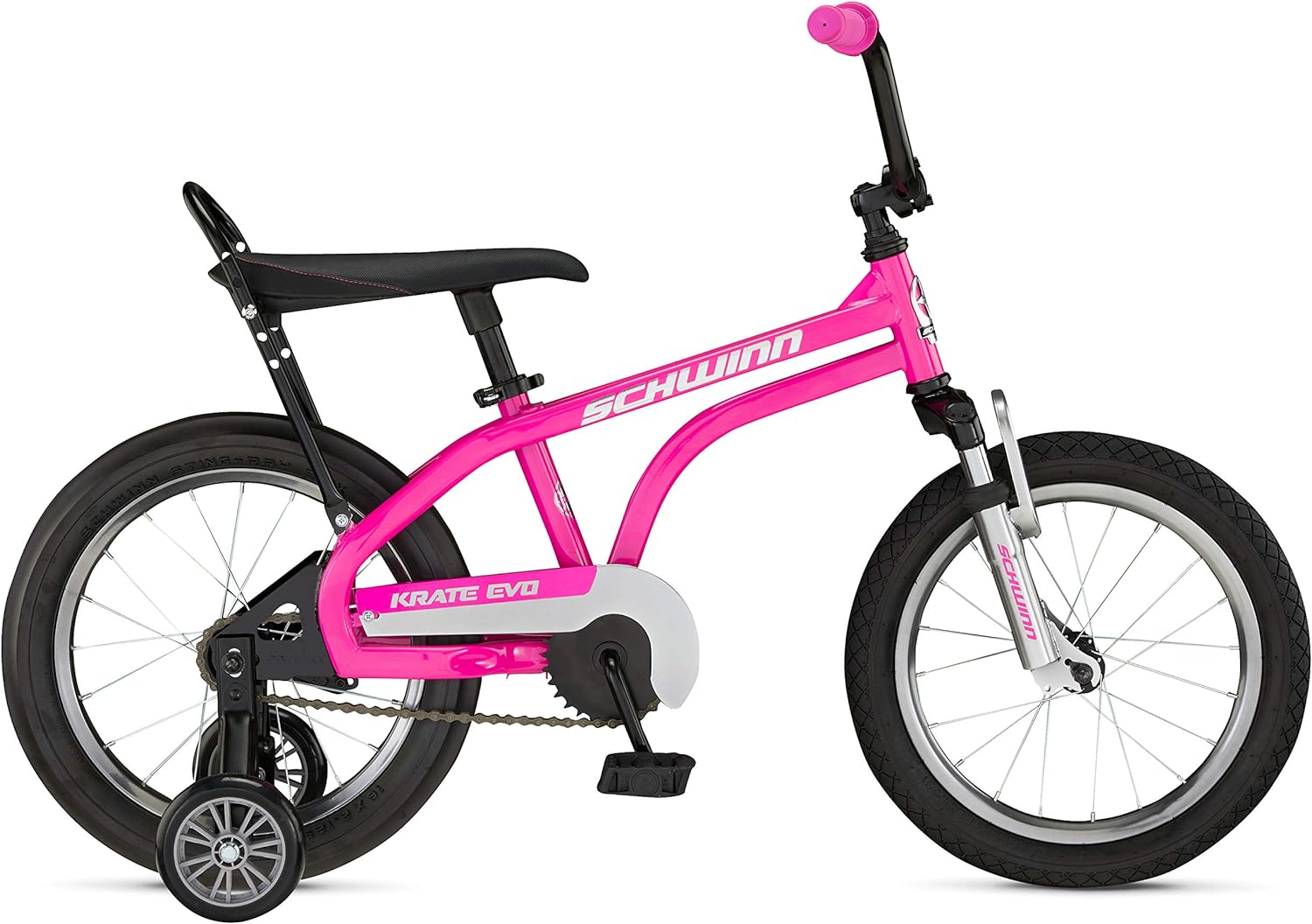 Kids Bike for Boys and Girls Ages 3-5 Years, 16-Inch Wheels, Front Suspension, Slik Rear Tire, Rider Height 38 to 48-Inches, Removable Training Wheels, Rear Coaster Brake