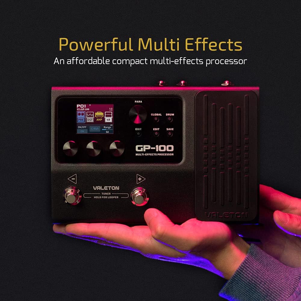 Valeton GP-200 Multi-Effects Guitar/Bass Pedal with Amp Modeling, IR Cab Simulation, MIDI, USB Interface
