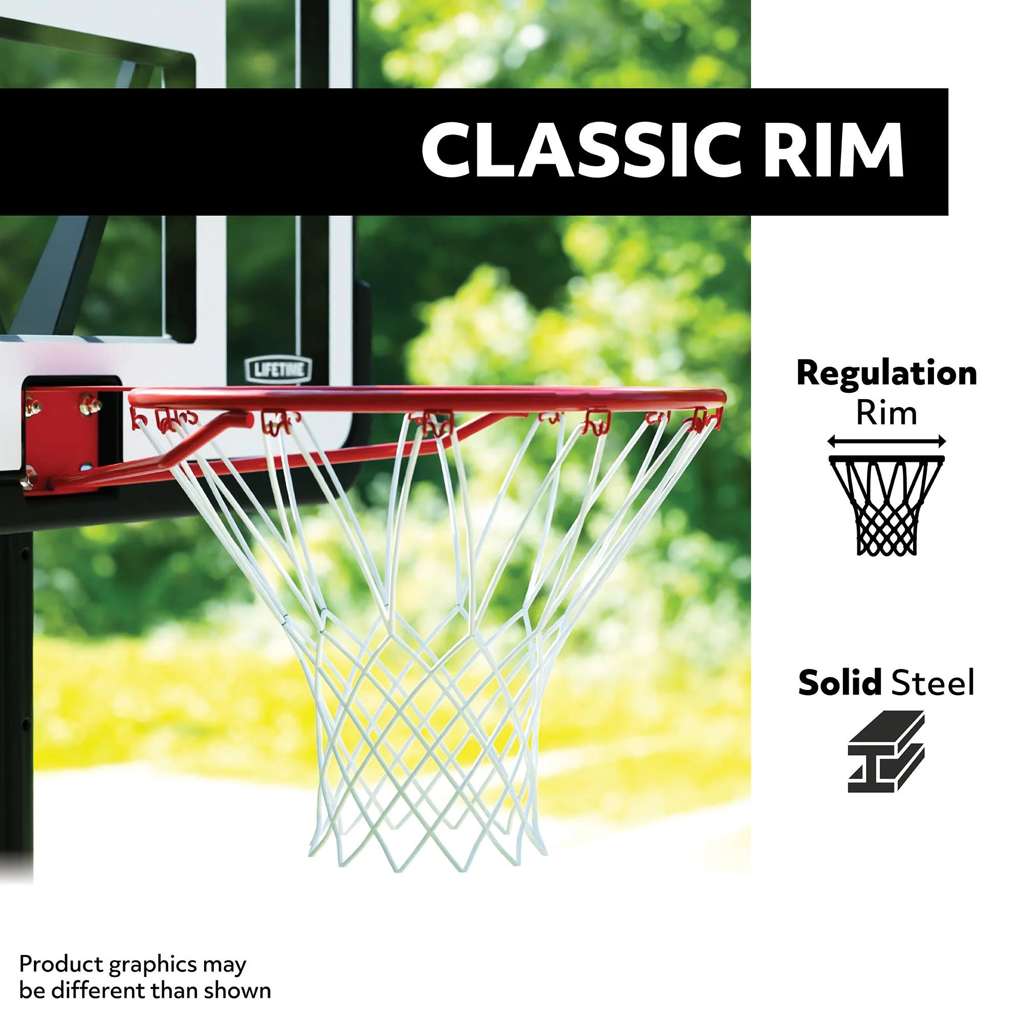 Lifetime Adjustable Portable Basketball Hoop 44-inch Polycarbonate - 90114
