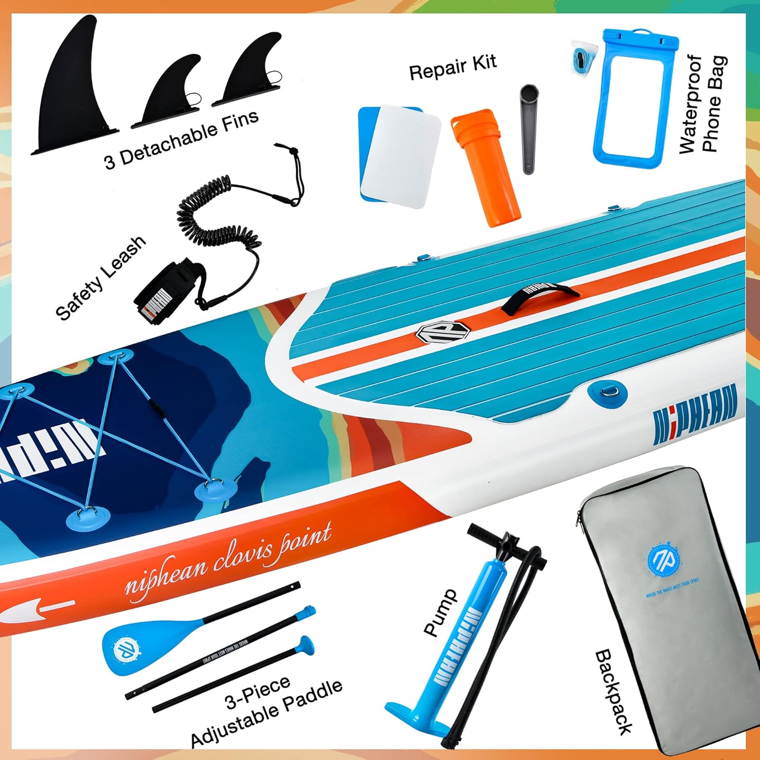 Stand Up Paddle Board with SUP Accessories, Anti-Slip EVA Deck, 10 ?�� ?Inflatable Paddle Boards for Adults & Youth of All Skill Levels